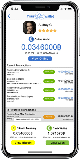 get2Clouds - Datenschutz Bitcoin Wallet & Messenger